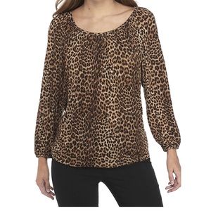 New with tags Micheal Kors leopard top. Size M